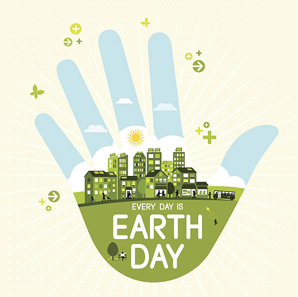 dzień ziemi - earth day sun sky stock illustrations