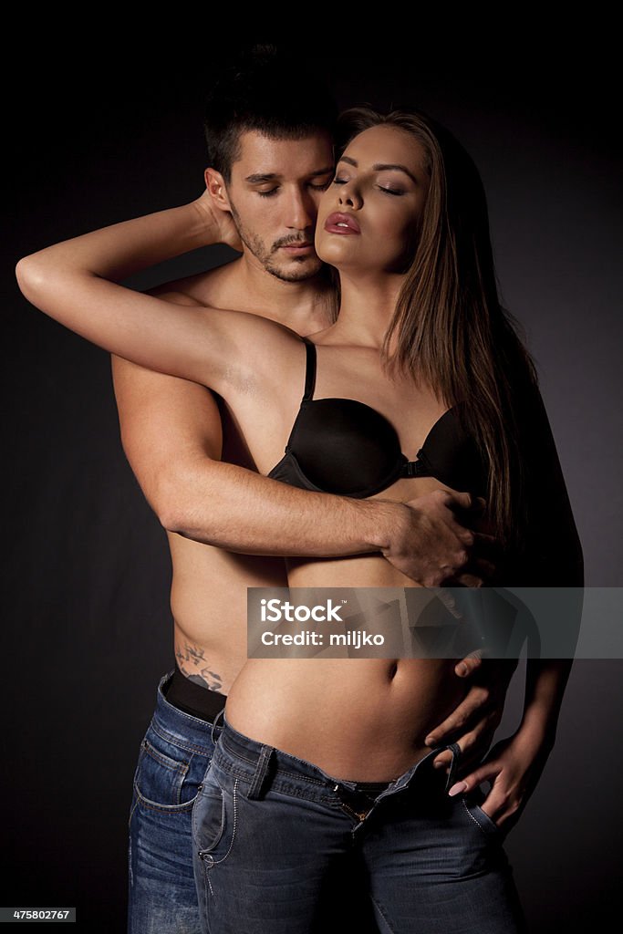 Couple in love Young sensual couple in love Beautiful Woman Stock Photo