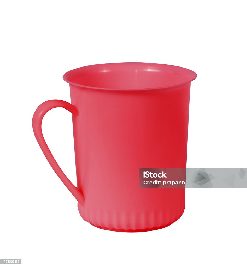 Red plastic cup isolated in a white background Accessibility Stock Photo