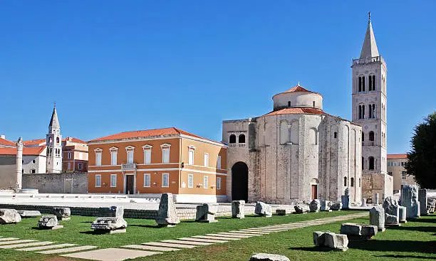 roman forum and church of st. donat in Zadar