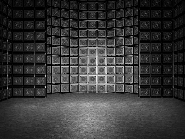 istock Wall of guitar amps 475806669