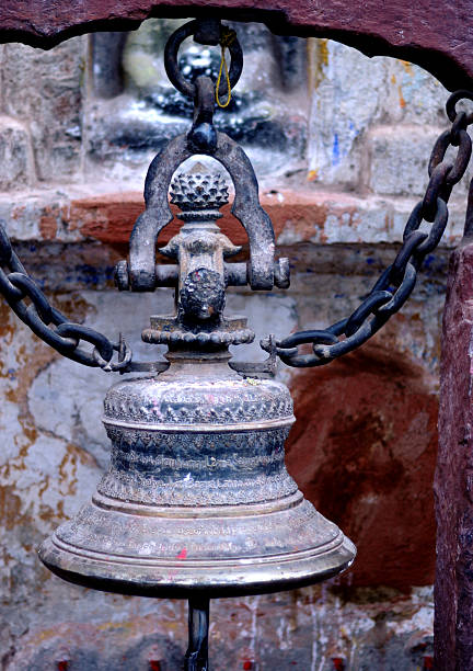 istock Ancient old bell  in Boudhanath, Kathmandu, Nepal 475809299