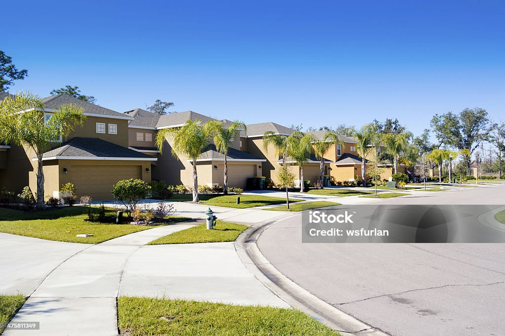 Neighborhood Photo of a street, at a residential district. American Culture Stock Photo