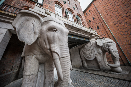 Сopenhagen, Denmark - May 31, 2015: The elephant gate is the main entrance to the \