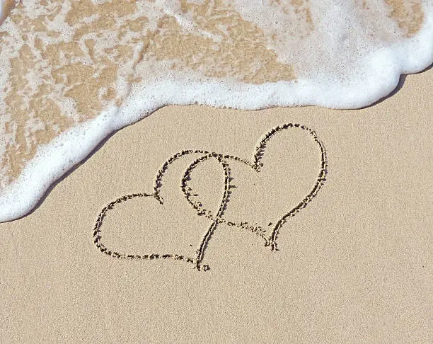 Photo of Hearts in the sand