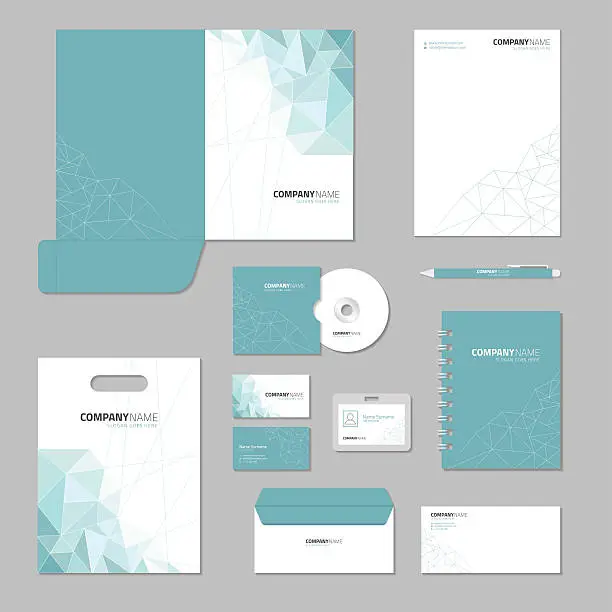 Vector illustration of Stationery template design. Corporate identity business set.
