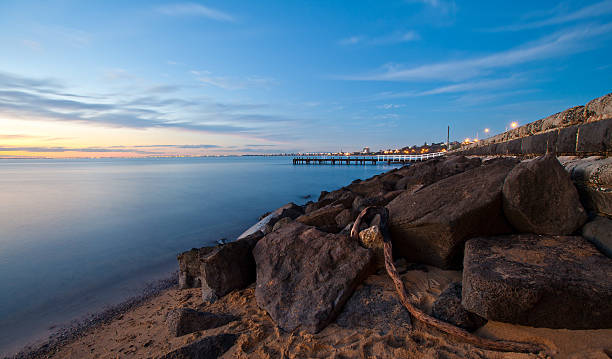 istock Beautiful sunset over Mornington Peninsula, Australia 475822014