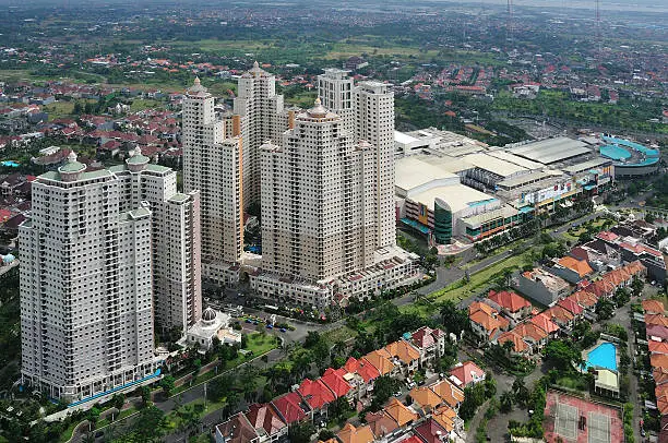 Aerial view of Surabaya city