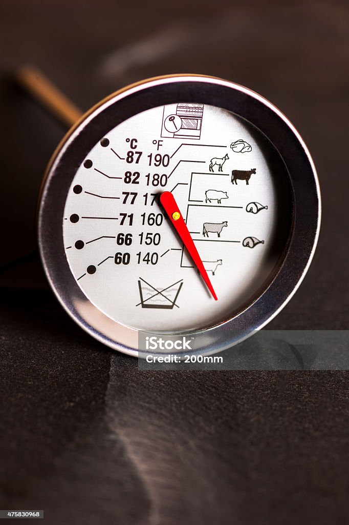 Steak Thermometer For Meat Cooking Temperature Stock Photo - Download Image  Now - Thermometer, Cold Temperature, Meat - iStock