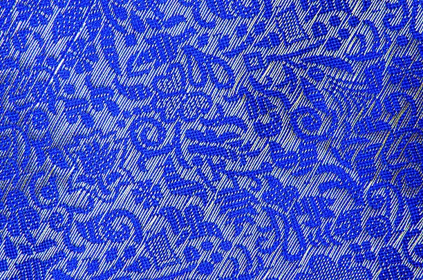 Photo of Blue and Gold Sari Fabric