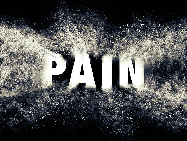 istock Word pain with abstract particles 475840582