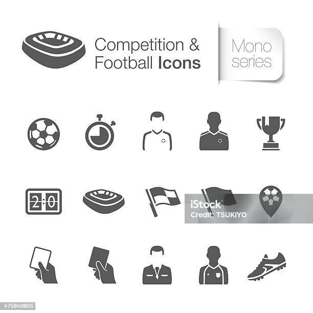 Competition Football Related Icons Stockvectorkunst en meer beelden van Voetbal - Teamsport - Voetbal - Teamsport, Pictogram, Stadion