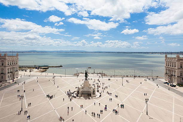 istock Aerial view of commerce square  Praca do commercio in Lisbon 475841256