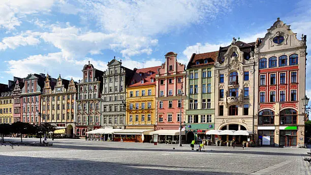 Photo of Old houses on Market Square in Wroclaw