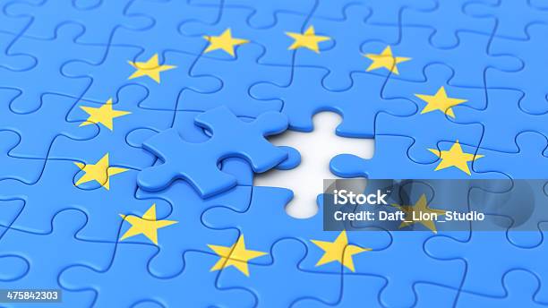 Puzzle With Eu Flag Stock Photo - Download Image Now - European Union, European Union Flag, Jigsaw Puzzle