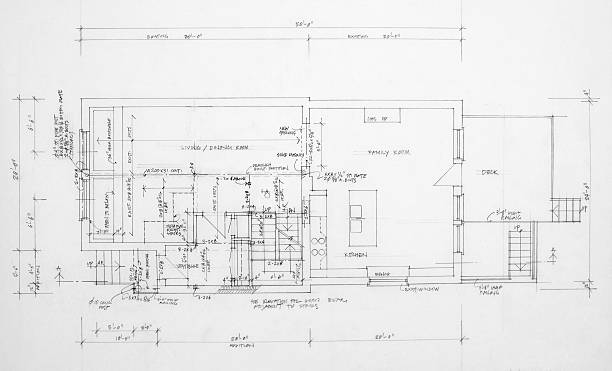 blueprints vector art illustration