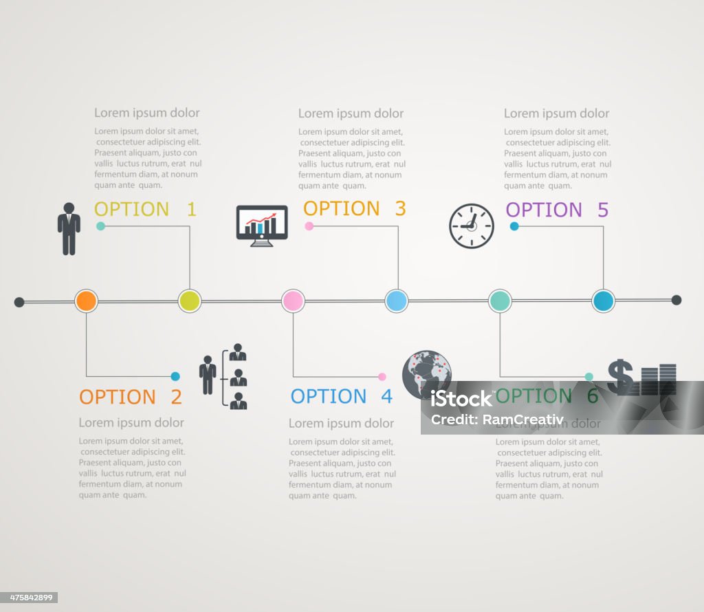 Ilustración de Vector de infografía de línea de tiempo - arte vectorial de Barra de deportes libre de derechos