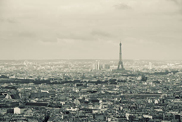 istock Toned cityscape of Paris with the Eiffel Tower 475846861