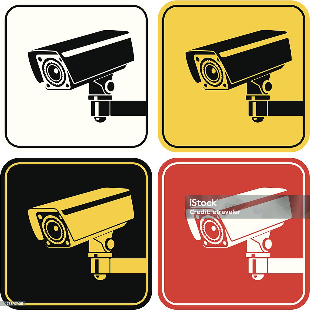 video surveillance camera video surveillance camera sign. CCTV Security Camera stock vector