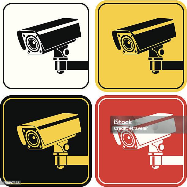 Video Surveillance Camera Stock Illustration - Download Image Now - Security Camera, Icon Symbol, Camera - Photographic Equipment