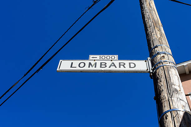 istock Direction sign under blue sky at San Francsico 475849850