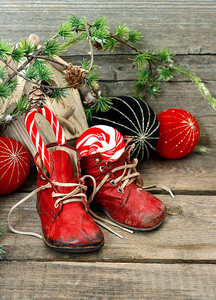 istock christmas stocking. festive nostalgic decoration 475850985