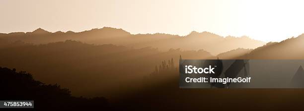 Mountain Sunset Stock Photo - Download Image Now - 2015, Beauty In Nature, Forest