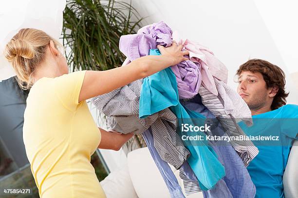 Lazy Husband Stock Photo - Download Image Now - Adult, Arranging, Beautiful People