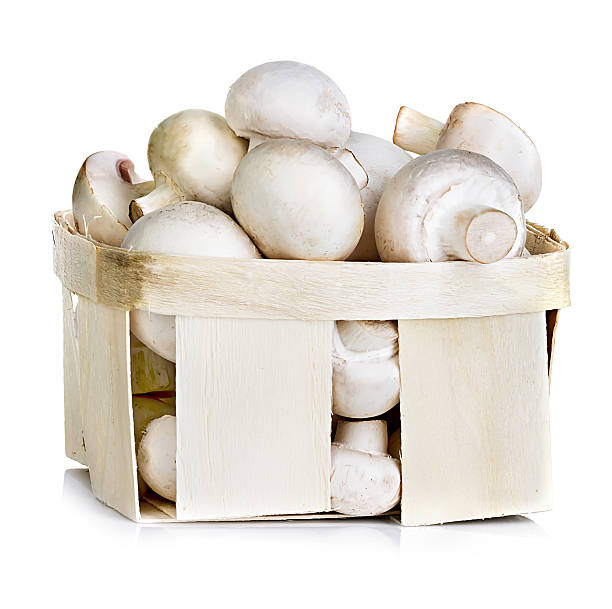 istock Champignon mushrooms in basket 475854720