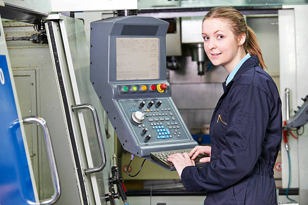 Machine Operation Knowledge Girls 170+ Female Engineer Operating Machine Stock Photos, Pictures & Royalty ...