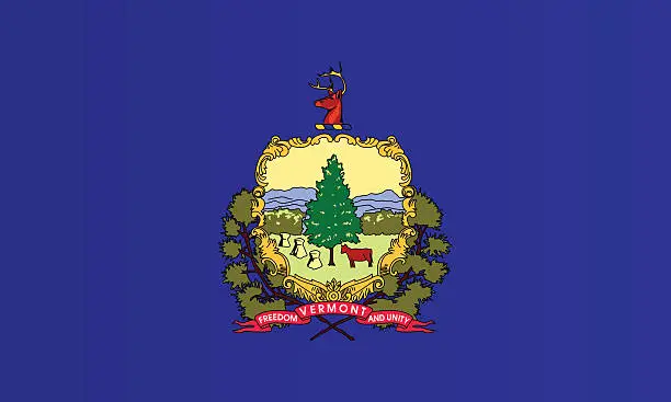 Vector illustration of Flag of Vermont