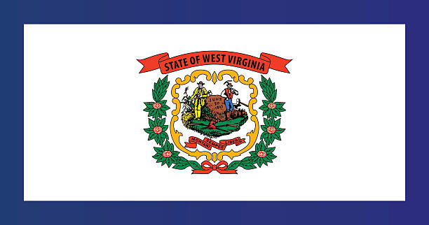 Flag of West Virginia Flag of West Virginia west virginia us state stock illustrations