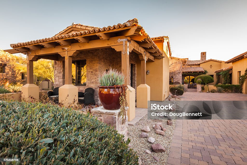 Luxury Guest Casita Luxury home guest casita in the southwest USA. Residential Building Stock Photo