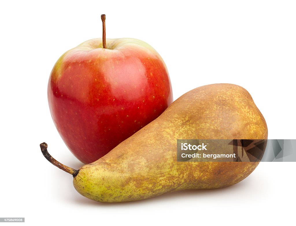 apple and pear apple and pear isolated Apple - Fruit Stock Photo