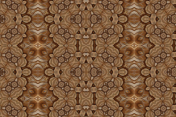istock Carved wood wall close 475870276