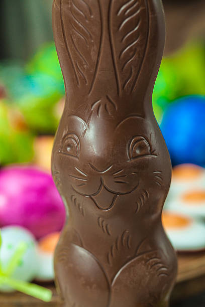 istock Close up of chocolate Easter bunny 475870735
