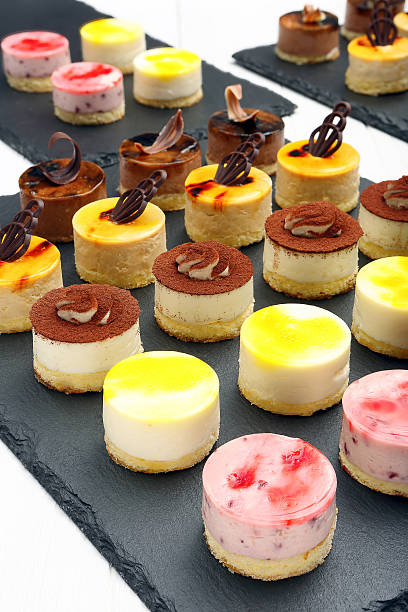istock Tray with delicious catering cakes 475870790