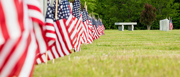 istock Flags mark veteran's graves on Memorial Day 475871004