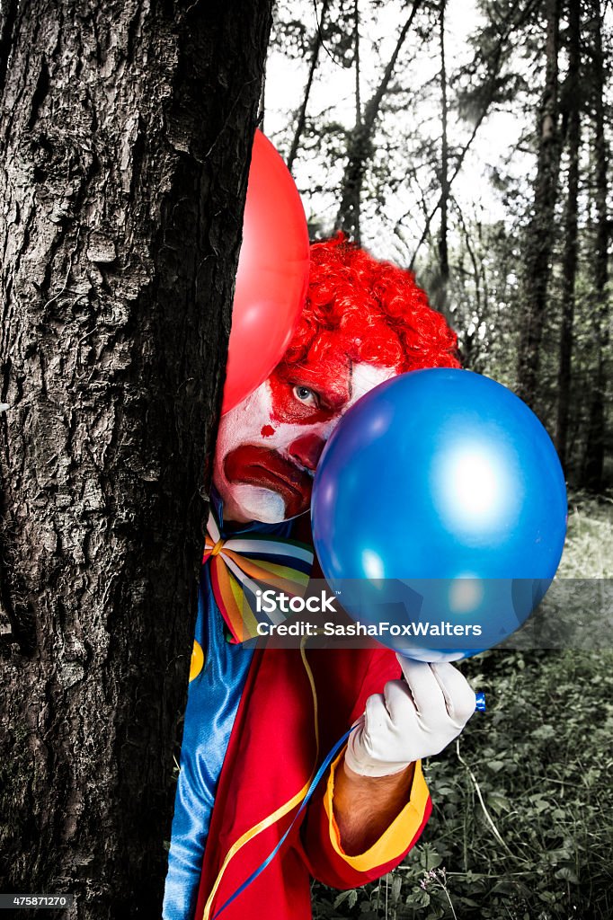 sad clown sad clown with balloons 2015 Stock Photo