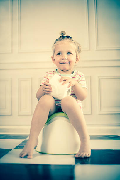 istock Little girl on potty 475874496