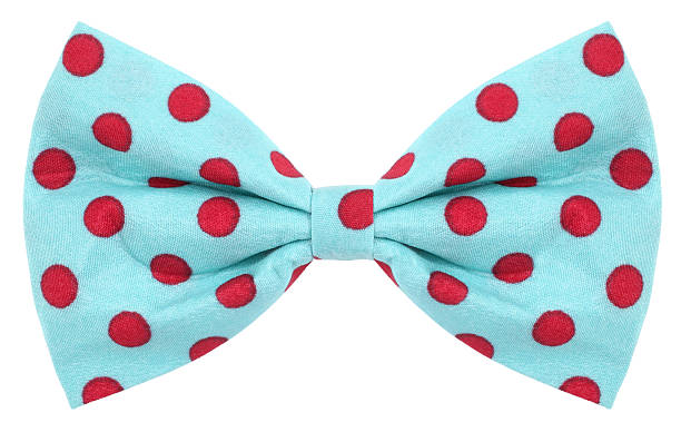 Hair bow tie turquoise with red dots This is a lovely hair bow or bow tie, turquoise blue with red spots. bow tie photos stock pictures, royalty-free photos & images