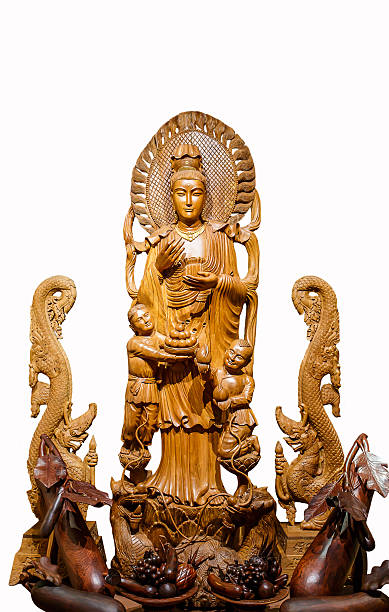 istock Guan Yin wood carving 475879002