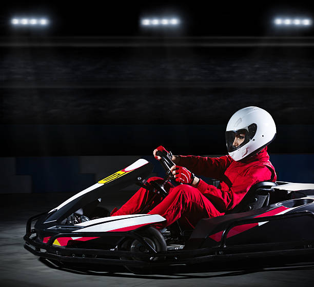 istock Young girl karting racer 475880524