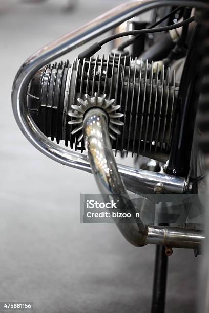 Motorcycle Engine Stock Photo - Download Image Now - 2015, Chrome, Close-up