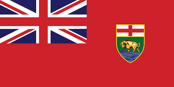 ilustraciones, imágenes clip art, dibujos animados e iconos de stock de bandera de manitoba - manitoba