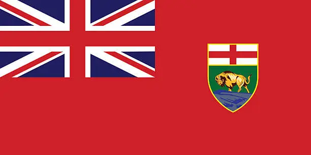 Vector illustration of Flag of Manitoba