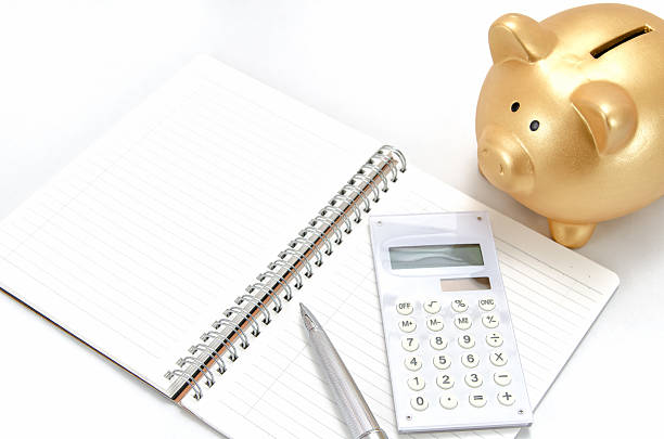 istock Piggy bank and a calculator 475886269
