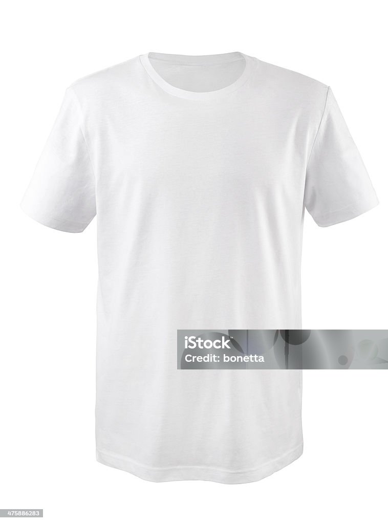 white t-shirt Front of a clean White T-Shirt T-Shirt Stock Photo