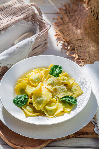 istock Tasty ravioli with ricotta and spinach 475886718