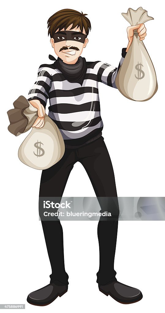 cash robbery cash robbery on a white background Adult stock vector